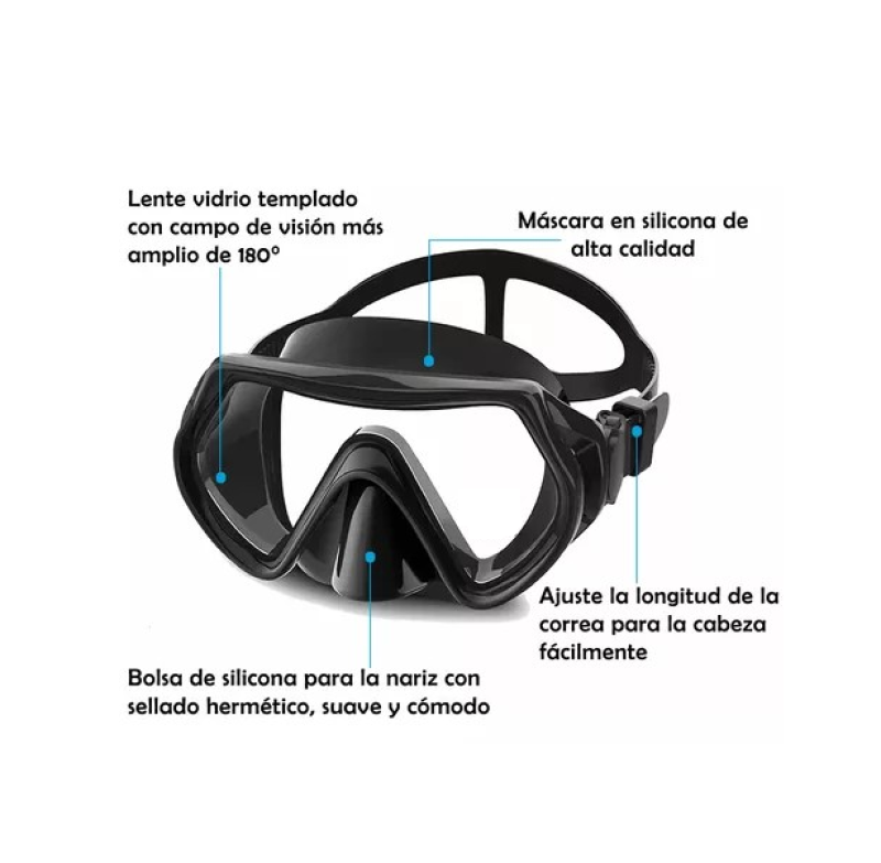 Comprar Careta En Vidrio Templado Mas Snorkel en Electroshopy - Ángulo 3
